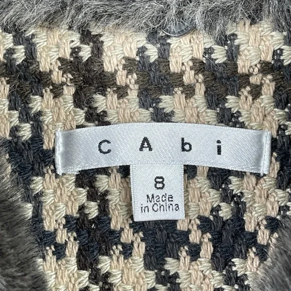 CAbi Jacket Womens 8 Multicolor Houndstooth Sweater Academia College‎ Preppy - Picture 4 of 12